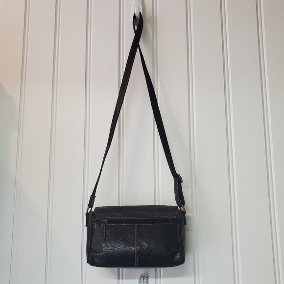 Black Leather Crossbody Purse 👛 - Picture 4 of 16